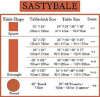 SASTYBALE Fall Rectangle Jacquard Tablecloth, Rust/Burnt Orange, 60"x120" - Image 5