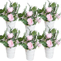 Wedding Pink Flower Table Centerpieces - 6 PCS, 10 Inches by DIYDOFUN