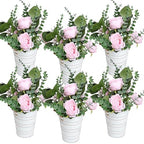 Wedding Pink Flower Table Centerpieces - 6 PCS, 10 Inches by DIYDOFUN
