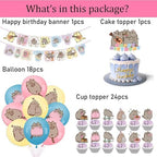 Adorable Cat Party Decorations Kit - Includes Banner, Balloons, Cake/Cupcake Toppers & Hanging Swirls, Perfect for Birthday, Graduation & Themed Pet Parties - Image 3