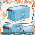 CHENGU 6 Pack Fall Storage Bins Collapsible Coastal Autumn Pumpkin Baskets - Image 2