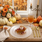 Festiva 60PCS Clear Ivory Plastic Plates - Heavy Duty Weave Pattern Fancy Disposable Plates -serve for 30 guests Include 30PCS 10" & 30PCS 7" Plates for Bithday &Thanksgiving Party(Ivory) - Image 3