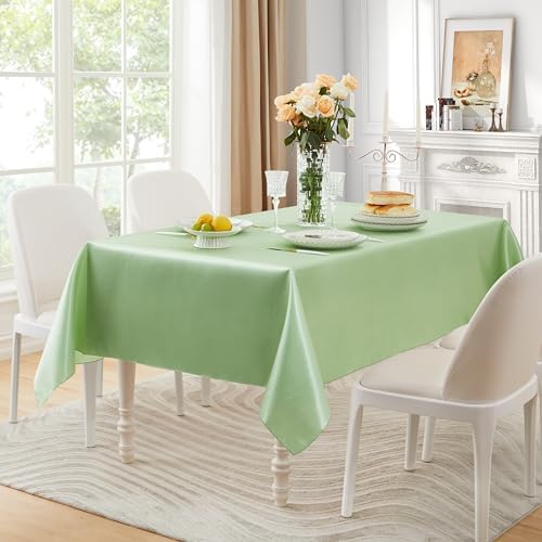 6 Pack Square Satin Table Cover, 52 x 52 Inches, Sage Green - Image 5