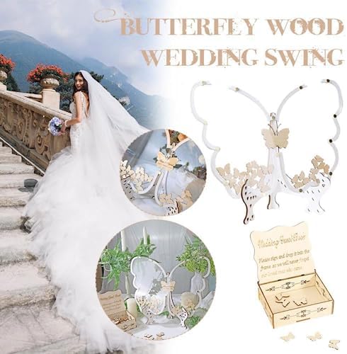 XEL Butterfly Guest Book Alternative,Personalized Wedding Guest Book,Custom Baby Shower Sign in Guest Book,Graduation Party,Quinceanera,Guest Book Alternative Wedding Signs Reception Decorations - Image 7