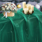 65 Yard Organza Fabric 44" Wide for Wedding Event Décor - Emerald Green by MDS