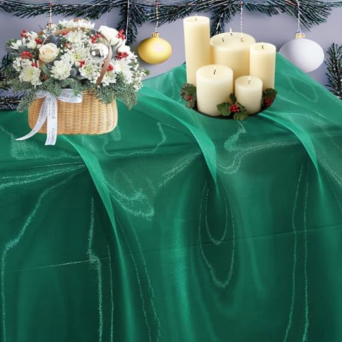 75 Yard Organza Fabric 44" Wide for Wedding Event Décor - Emerald Green by MDS