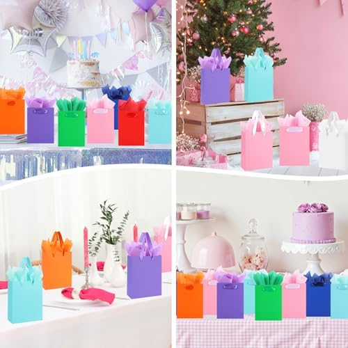 Ethhqu 50 Pack Small Black Gift Bags with Handles & 100 Tissue Paper - Image 4