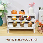 3-Tier Wooden Cupcake Stand & Display Risers, Multi-Tier Display Stand for Food, Desserts, & Collections - Image 4