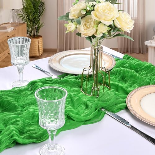 12 Pack 10Ft Green Cheesecloth Table Runner 23 x 120 Inch - Image 6