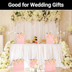 EUSOAR Pink Gift Bags with Ribbon Bow, 50pcs 7.8"x3.9"x11" Thank You Gift Bags with Handles, Gift Retail Wrapping Treat Bags Bulk for Wedding Baby Shower Birthday Bridesmaid Business Holiday Party - Image 6