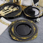 Hioasis 350 Pcs Black Gold Plates for Graduation - Image 3