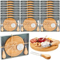 Maxcheck 24 Sets Baby Shower Game Prizes Cheese Board Bamboo Knife Fork by Maxcheck