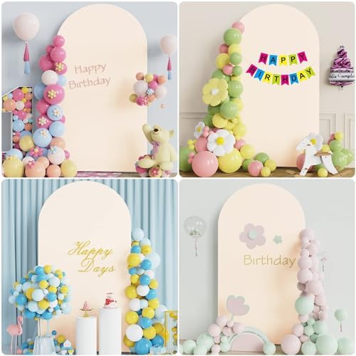 Wokceer 7.2FT Arch Backdrop Stand and Cover Set,Arch Stand with Beige Cover - Image 5