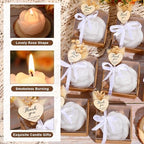 Threlaco 24 Sets Rose Candle Wedding Favors for Guests, Wedding Gifts - Image 2