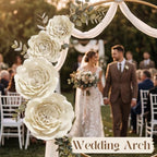 4pcs Large Book Page Paper Flowers Wall Decor Handmade 3D Vintage Literary Style Flowers with Nano Tape 4 Sizes (7"-13") for Wedding Nursery Party Home Set of 4 No Stem - Image 6