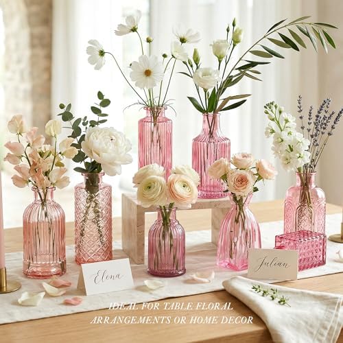 30 Pcs Pink Bud Vases Set, Baby Shower Decorations, Wedding Table Decor - Image 7