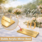 Wedding Table Numbers 1-20, Reception, 5.5" x 7" Clear Acrylic Arch Signs - Image 5