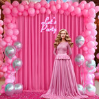 40x10FT Hot Pink Backdrop Curtains for Wedding Parties, Wrinkle Free Polyester Photography Backdrop Drapes for Wedding Baby Shower Birthday Parties Stage Background Stand Decorations 4x10ft,10 Panels - Image 4