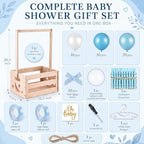 Wooden Baby Shower Crate Closet with Hanger and Rack - Image 2