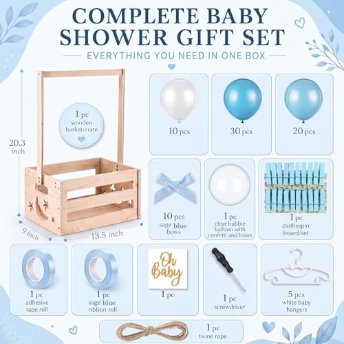 Wooden Baby Shower Crate Closet with Hanger and Rack - Image 2