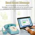 Audio Guest Book Wedding Phone, Retro Audio Phone Guestbook with Clear Voice Recording for Wedding Reception, Bridal Shower, Birthday, Baby Shower, Anniversary, Engagement - Image 4