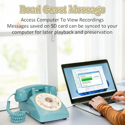 Audio Guest Book Wedding Phone, Retro Audio Phone Guestbook with Clear Voice Recording for Wedding Reception, Bridal Shower, Birthday, Baby Shower, Anniversary, Engagement - Image 4