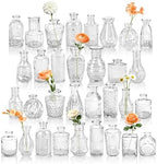 Der Rose 32pcs Clear Bud Vases in Bulk Glass vases for Centerpieces Decor by DerRose