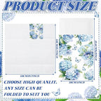 Potchen 100 Pcs Linen Feel Napkins Disposable, Hydrangea - Image 3