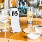 Remerry 25 Pcs Acrylic Table Numbers 1-25, Tent Cards for Events, White - Image 2