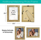 EXCELLO GLOBAL PRODUCTS Wedding Guest Drop Top Frame Wedding Guest Book Alternative With 70 Blank Wooden Hearts, a Traditional Guest Book, Picture Frame, and Display Easel (RUSTIC BROWN WOOD) - Image 5