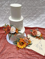 CherishedMoments 3Pcs Pre-Made Cake Flowers,Sunflower Wedding Cake Decor - Image 3