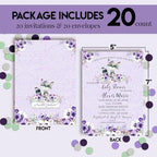 Amanda Creation Custom Baby Shower Invites Purple Raccoon Baby Shower Invitations 20 5x7 Custom Personalized Invites With Envelopes - Image 4