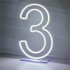 LED Neon Signs Number 3 Birthdays Decor Neon Lights Party USB Plus Battery Case Light up your baby's birthday with our Neon Number Three Sign (Number 3) by NUOSHANZS