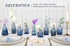 SUPMIND Glass Bud Vase Set of 12, Small Blue Flower Vases for Centerpieces - Image 3