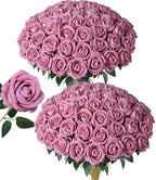 50 PCS Dusty Roses Artificial Flowers, Fake Roses with Stem Realistic Silk Roses for DIY Wedding Bouquets Tables Centerpieces Arrangements Baby Shower Birthday Home Decor Valentine's Day Gift for Her by HyeFloraartificialflowers