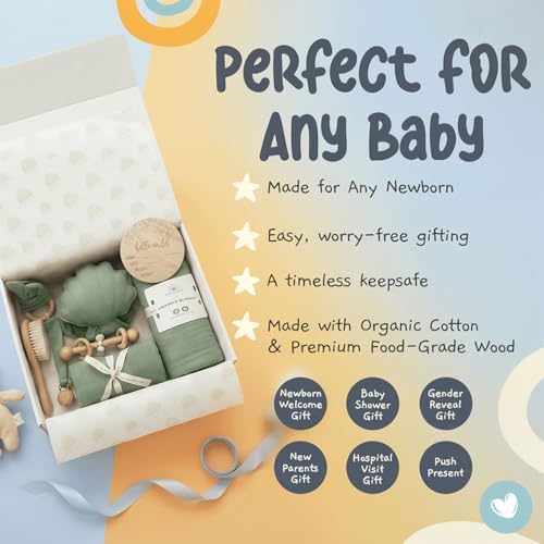 ARI MES Baby Gift Set for Newborns, Baby Shower Gift Basket with Swaddle - Image 5