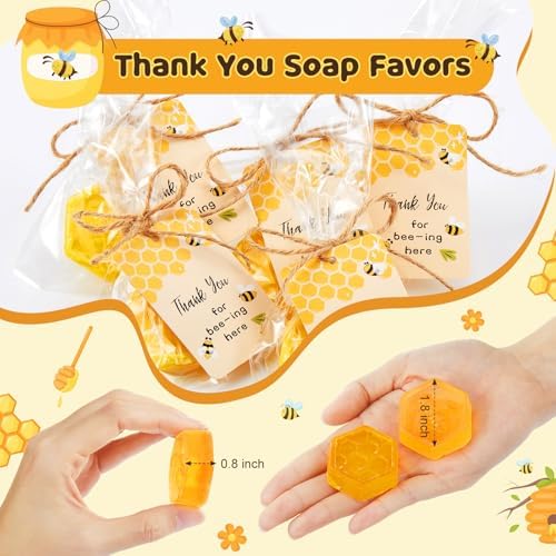 48 Set Honeycomb Soap Baby Shower Party Favors,Yellow - Image 3