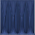 Navy Blue Backdrop Curtains-Wrinkle-Free Navy Blue Curtains Polyester Photography Drapes Wedding Background for Baby Shower Birthday Graduation Party Decorations - 40 X10FT by WishCare