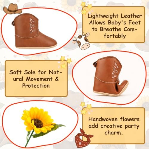 12 PCS Baby Shower Decorations for Table, Cowboys and Cowgirls - Image 6