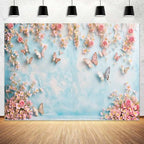 10x8ft Butterfly Floral Backdrop Birthday Colorful Flowers Photo Background for Girls Wedding Birthday Party Girls Princess Butterfly Theme Baby Shower Events Party Decorations Photo Booth Props by Unknown