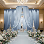 20ftx15ft Dusty Blue Backdrop Curtains for Parties, Wrinkle Free Polyester Photo Backdrop Drapes 4 Panels 15 ft Long Back Drop Cloth Drapery for Wedding Birthday Photography Background Party - Image 6