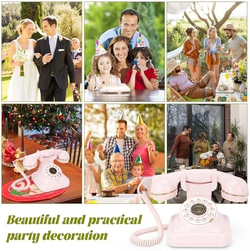 Audio Guest Book Wedding Phone can Record Customized Audio Guest Books for Weddings, banquets and Parties, and it Supports Playing Guests' Voice Message Information on the Device Itself. Pink - Image 5