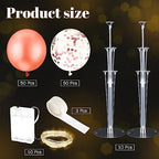 Junkin 10 Set Balloon Stand Kit for Table Centerpiece, Rose Gold - Image 3