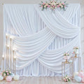 20ft x 10ft Wrinkle Free White Wedding Backdrop Curtains for Party Bridal Shower Reception Decorations White Fabric Curtain Backdrops Drapes for Photography Baby Shower Birthday Background by Tao-GePartyDecorations