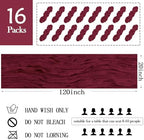 16 Pack Burgundy Cheesecloth Table Runner 20 x 120 inch Gauze Table Runners 10 FT Long,Semi Sheer Boho Cheese Cloth Fabric Table Runner Bulk for Party,Wedding,Baby Shower,Bridal Shower Decoration - Image 2
