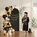 Arttown 7.2FT Gold Metal Arch Backdrop Stand and Black Arch Cover Set - Image 7