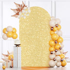 MODFUNS Gold Party Arch Cover Sequin Arch Spandex Covers 7.2 FT Arch Backdrop Cover Shimmer Wedding Arch Covers for Round Top Arch Frame Glitter Arch Backdrop Fabric for Baby Shower Celebrations by MODFUNS