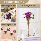 NUPTIO Flower Balls Centerpieces for Tables: Purple White Fake Roses - Image 5