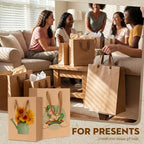PerKoop 80 Pack Kraft Gift Bags with Handles 4 Sizes,Vertical,Brown - Image 6