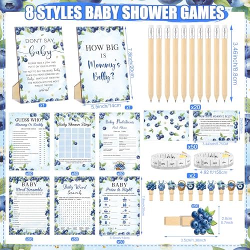 Funnymoom 426 Pcs Blueberry Baby Shower Games Decorations, 8 Game Set - Image 3